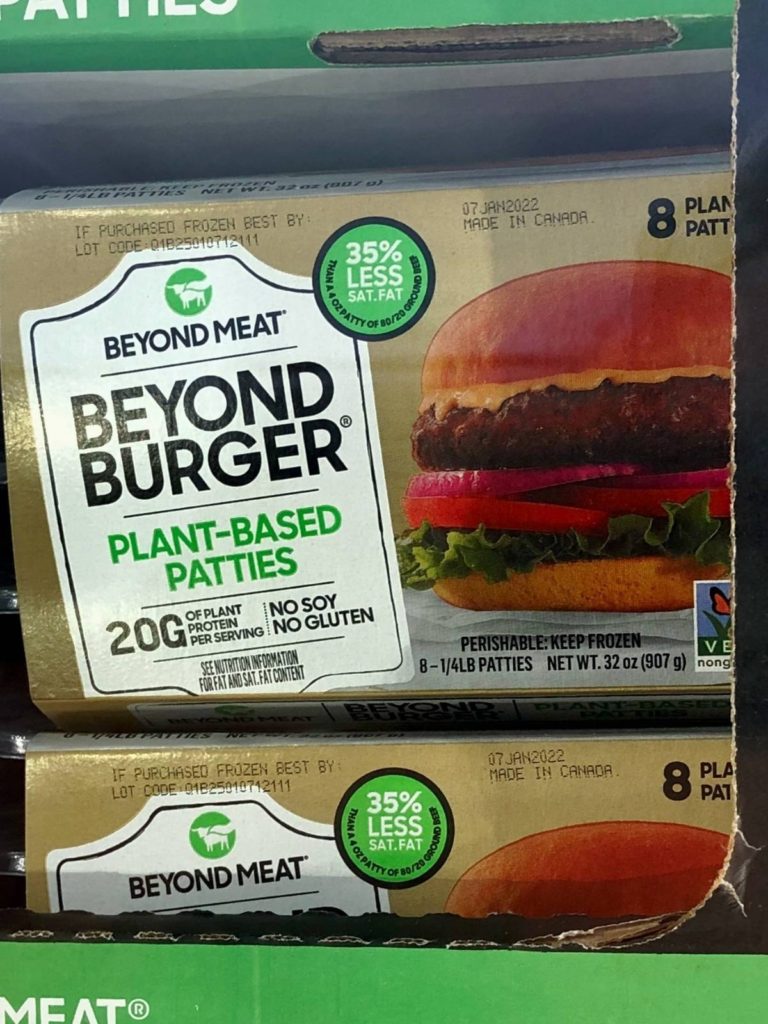 beyond meat boxed burgers