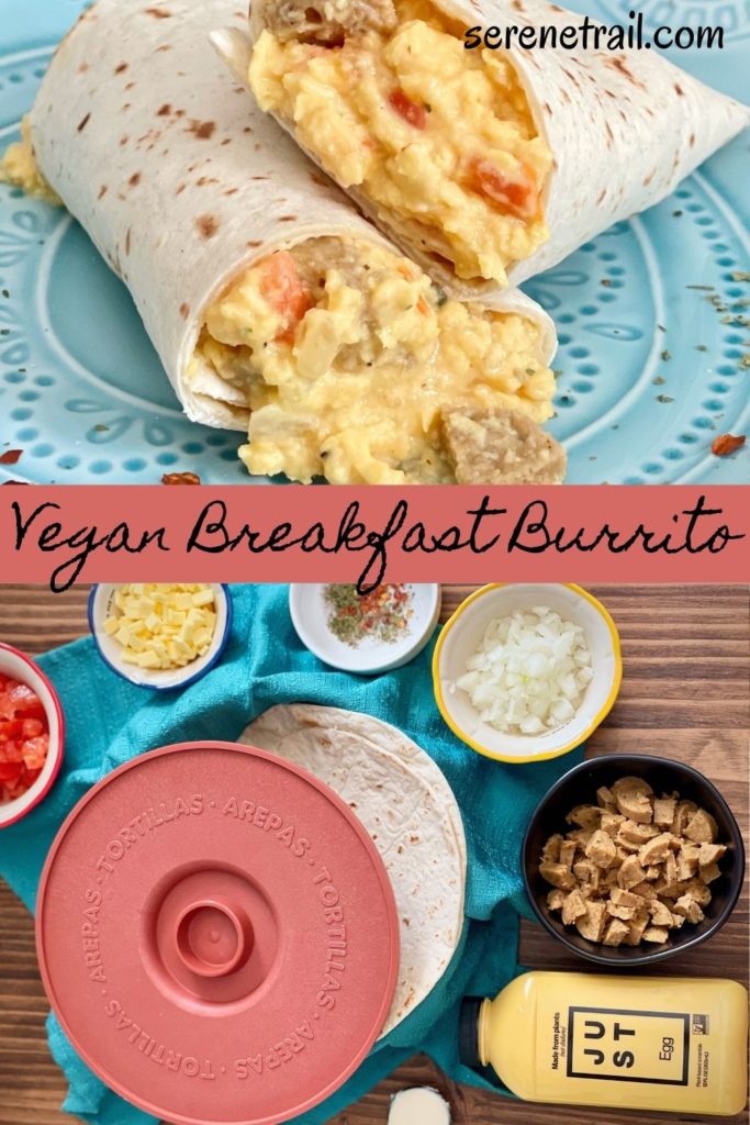vegan breakfast burrito pinterest pin 2