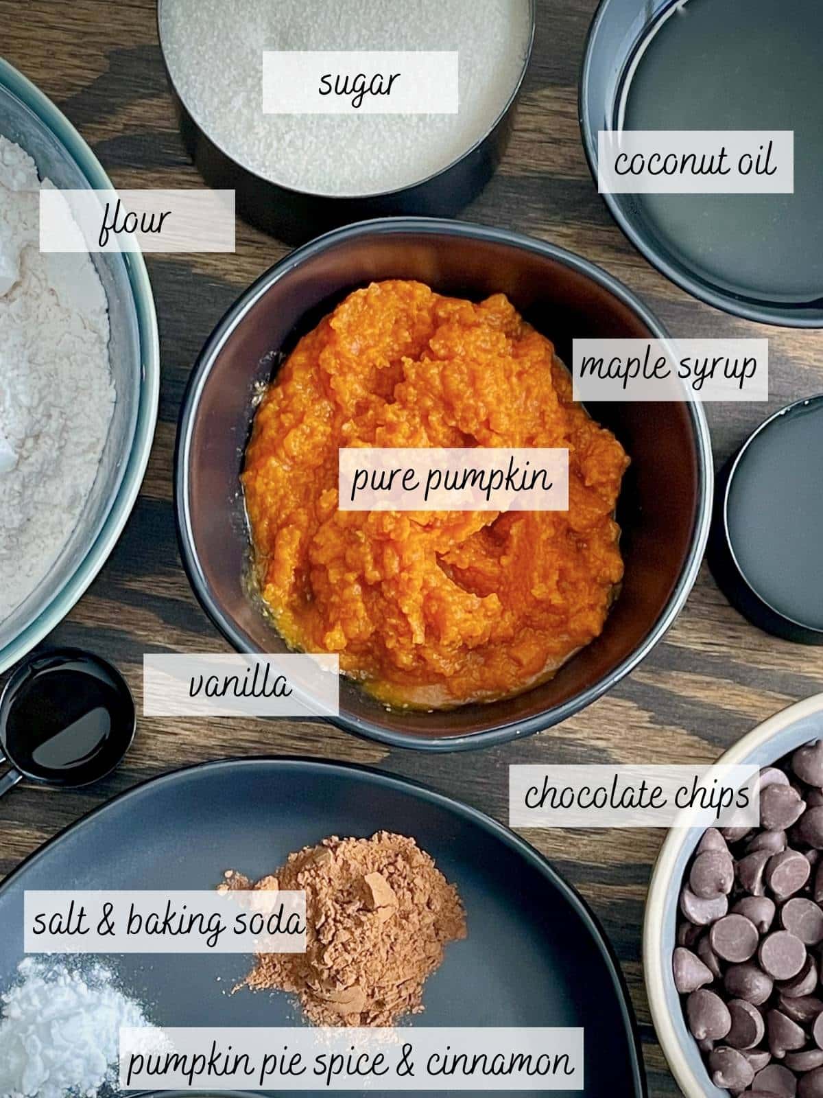 vegan pumpkin chocolate chip cookies ingredients