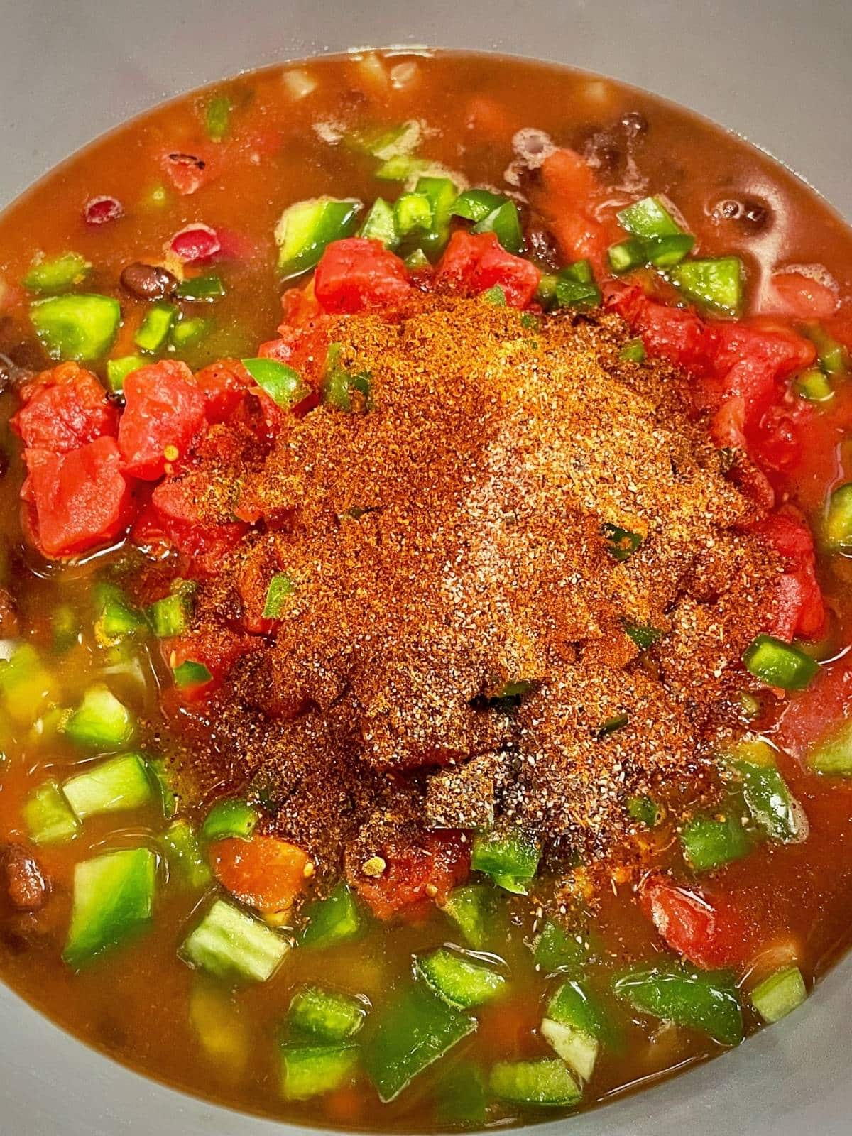 chili ingredients cooking