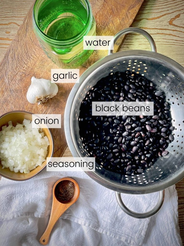 black bean ingredients