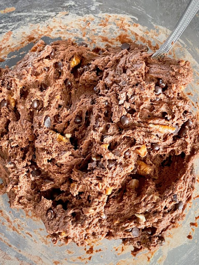 Bowl of protein cookie dough.