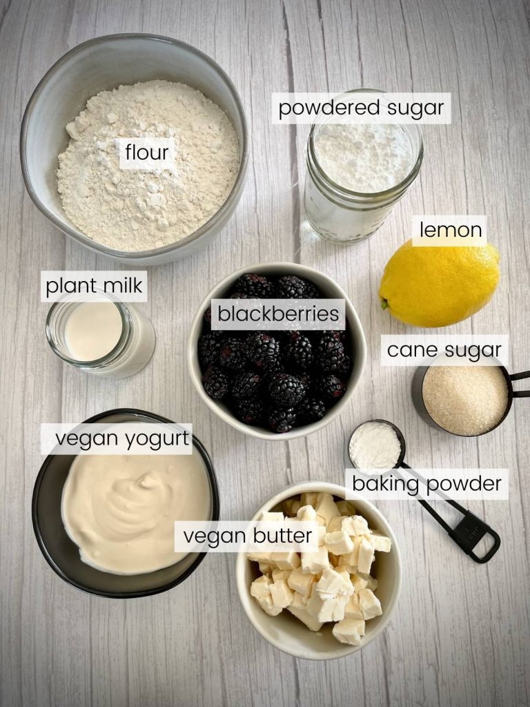 Image of vegan scone ingredients.