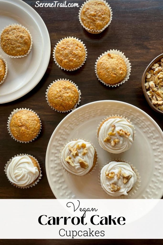 Carrot cake cupcakes and muffins pinterest pin.