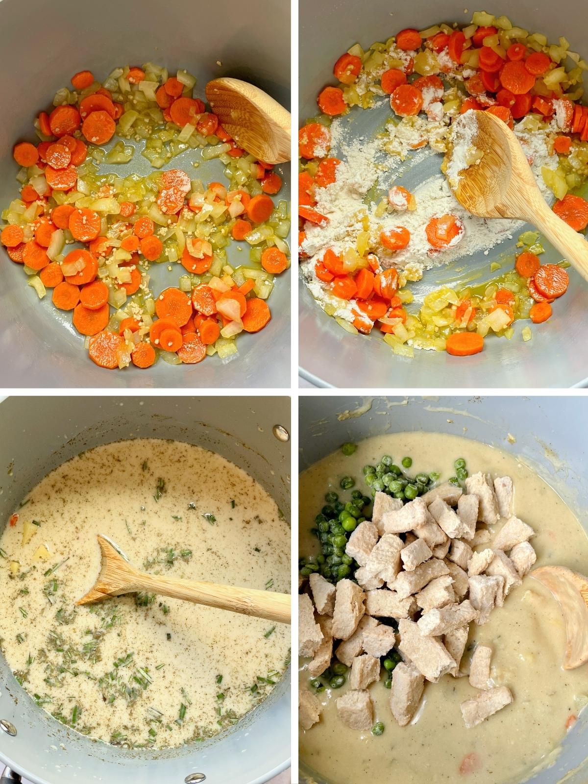 Soup process steps.