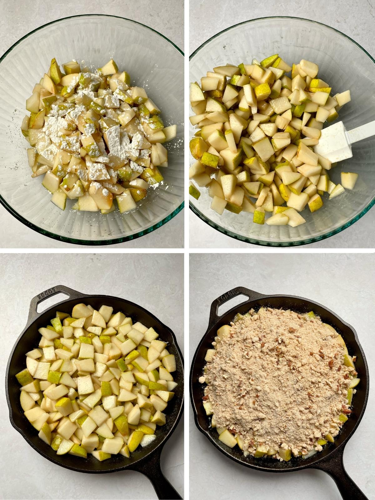 Process steps for the pear filling.