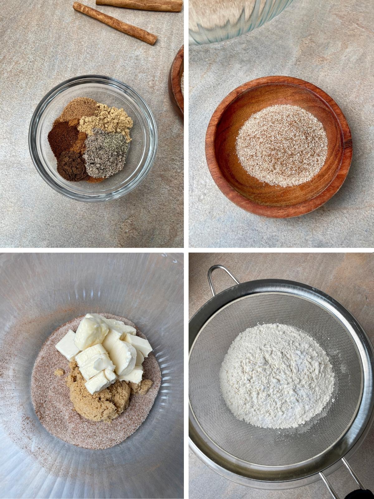 Making chai cookie dough.