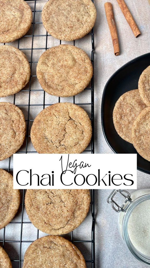 Pinterest pin of chai cookies.