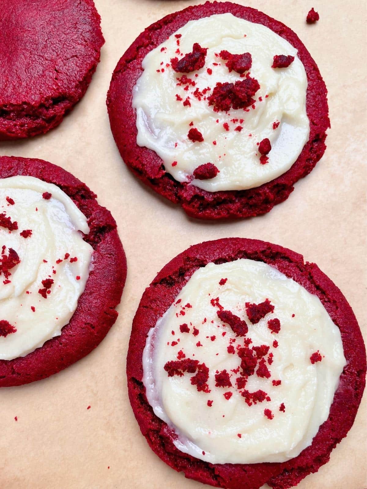 Vegan red velvet cookies.