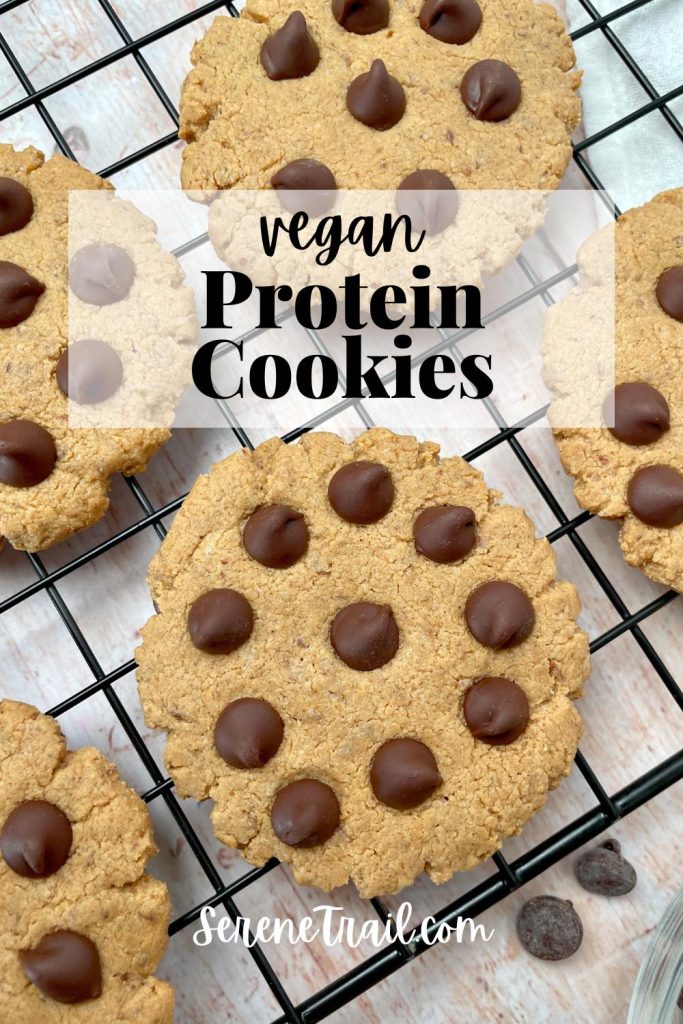 Pinterest pin of protein cookies.