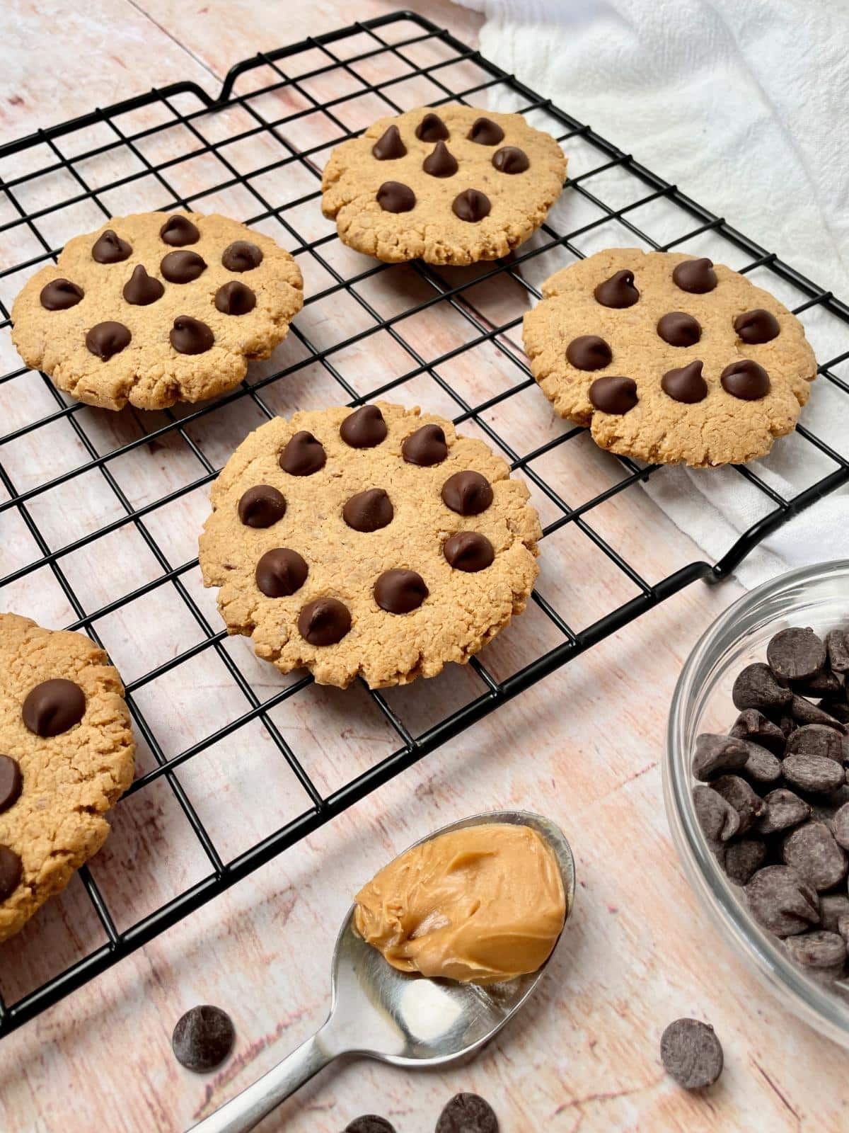 Protein cookies with peanut butter.