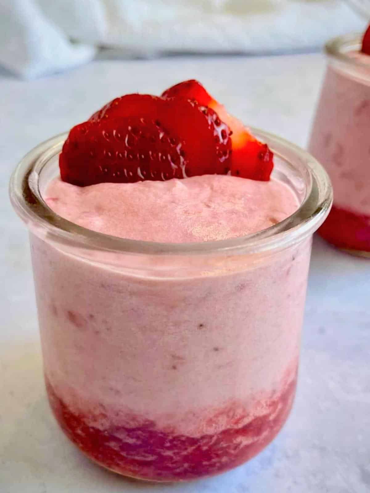 Strawberry mousse.