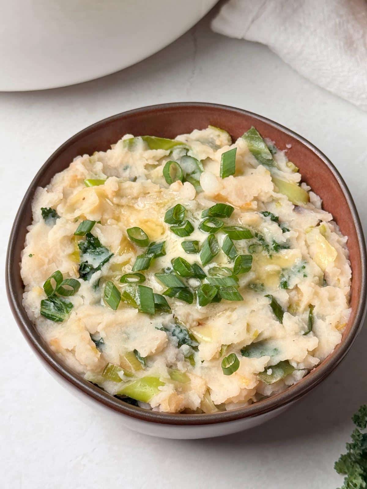 Colcannon with scallions.