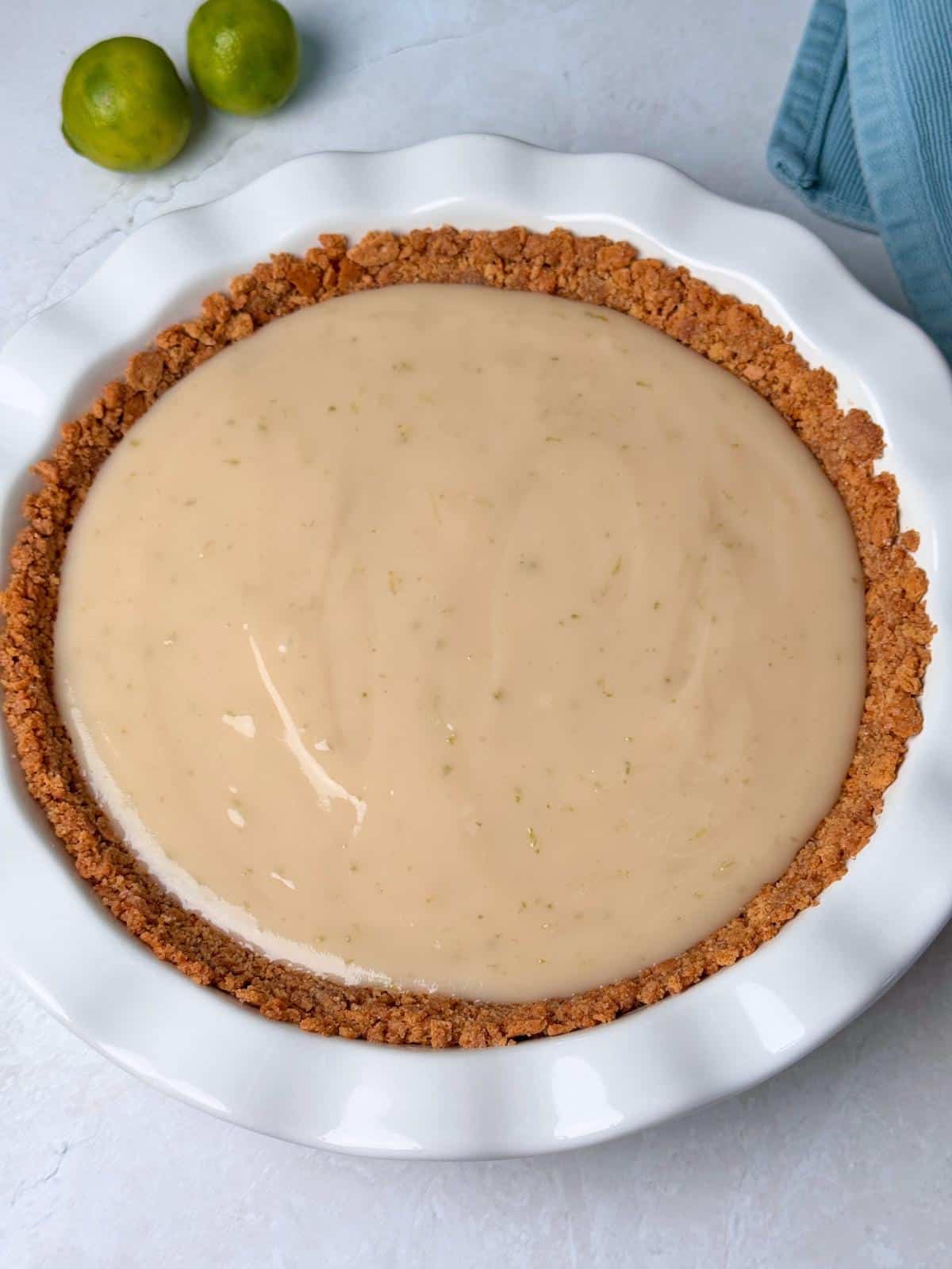 Chilled vegan key lime pie.